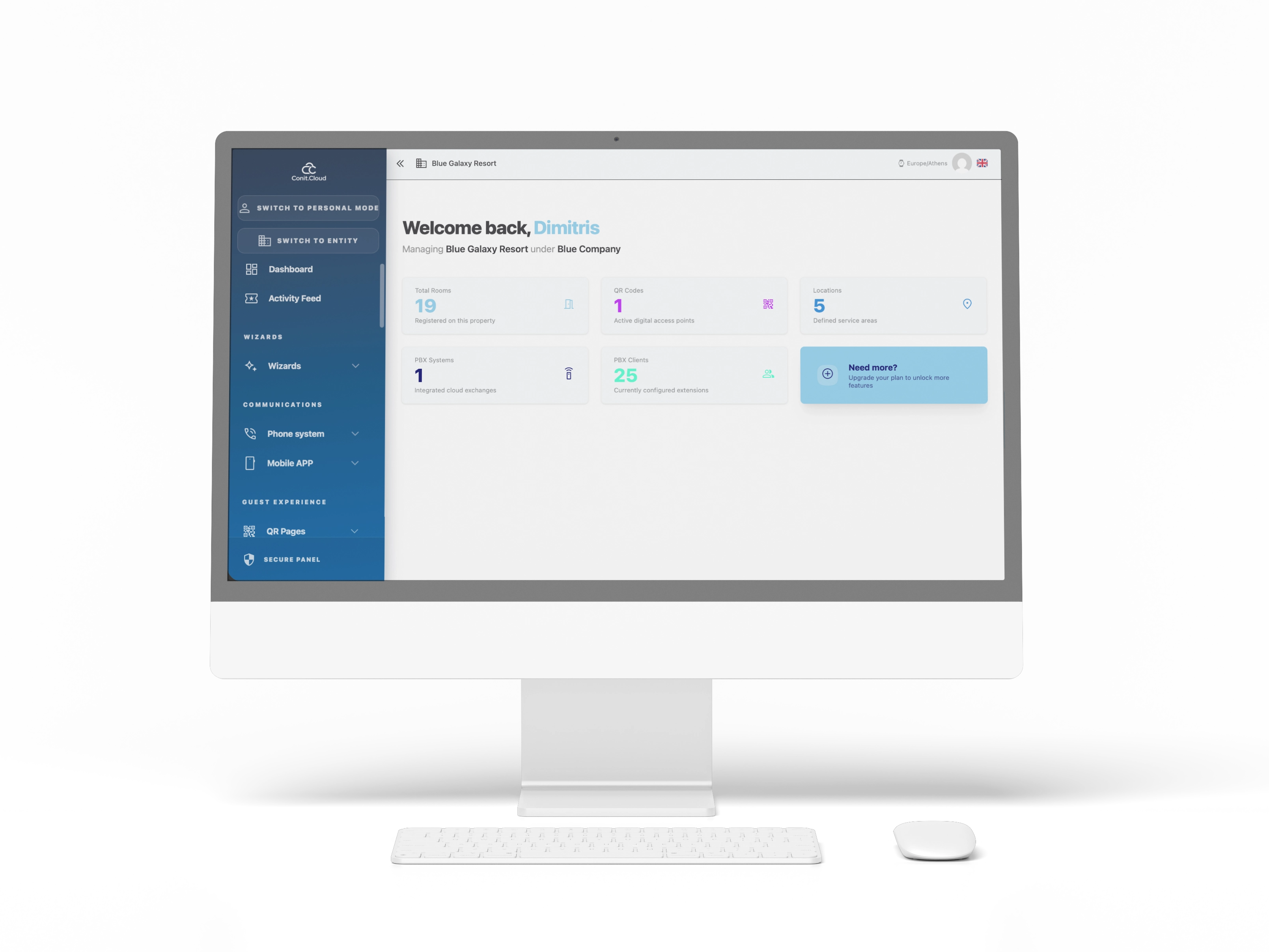 Conit Cloud Business Dashboard Mockup